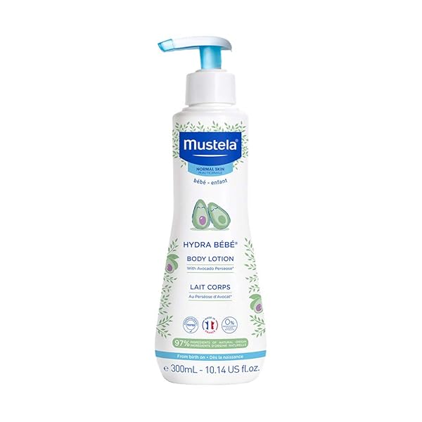 MUSTELA HYDRA BEBE BODY LOTION DAILY MOISTURIZING BABY LOTION WITH NATURAL AVOCADO, JOJOBA AND SUNFLOWER OIL,10.14 FL OZ (PACK OF 1)