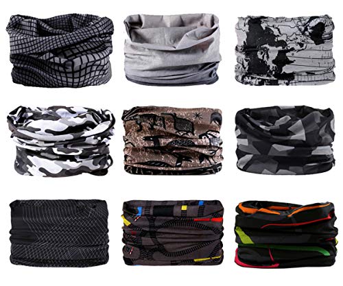 Toes Home Outdoor Magic Headbands Bandana Scarf Neck Gaiter Hairwraps Face Mask UV Resistence Seamless Headwear 9PCS - Thumbnail 7