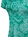 Lock and Love LL WT1066 Womens Scoop Neck Short Sleeve All Over Tie Dye Trapeze Tunic Top XXL JADE