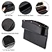 MOPANXI Car Seat Pockets PU Leather Car Console Side Organizer Seat Gap Filler Catch Caddy with Non -Slip Mat 9.2x6.5x2.1 inch Black (2 Pack)