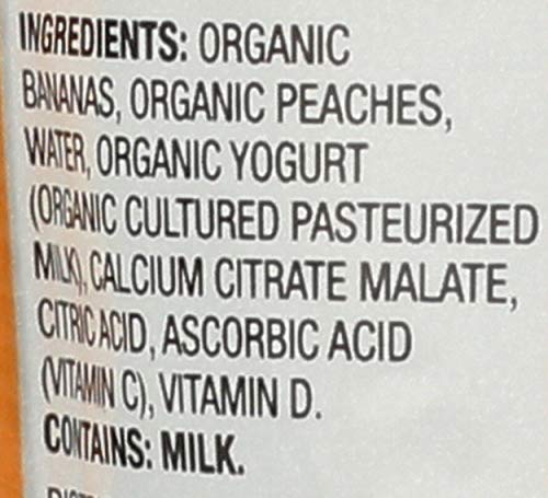 EARTHS BEST ORGANIC PEACH BANANA YOGURT SMOOTHIE, 4.2 OZ