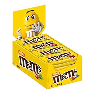 MARS M&M’s Peanut Single, 45 g – Pack of 24