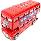 Die Cast Red Bus Money Box Piggy Bank Money Saving Box Cash Can Cash Tin Box