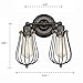 CLAXY Ecopower Vintage Style 2-Lights Industrial Oil Rubbed Bronze Mini Wire Cage Wall Sconce