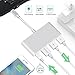 USB-C Hub to HDMI 4K, Type C to HDMI 2 USB3.0 PD Adapter, Portable Converter Adaptor for 2017 MacBook Pro/Samsung Galaxy S8/S8 Plus, Multi-Port Charging & Connecting Adapte (Plug and Play)