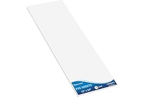 Mega Format Expanded PVC Plastic Sheets - 12" X 24" White Rigid Sheet for Crafts, Signage, & Displays - Sintra, Celtec PVC Board - Waterproof for Outdoors Use - 1/8" 3mm Thick - 1-Pack-White