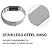 Fitbit Charge 2 Replacement Band,Hanlesi Stainless Steel Bracelet Fitness Wristband for Fitbit Charge 2 (No Tracker)- Silver