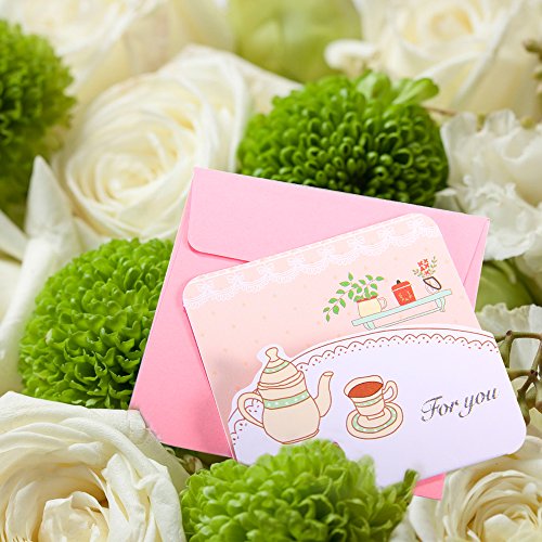 Geekper 40 Pack Greeting Cards - Assorted Thank You Note Cards for Wedding Birthday - Envelopes Included 2.7 x 2.7 inch