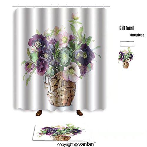 85 Off Vanfan Bath Sets With Polyester Rugs And Shower Curtain