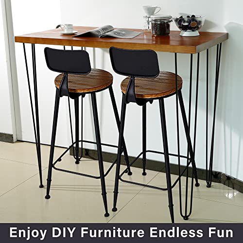 Tengchang 40" Hairpin Legs Bar Table Legs 3Rod Heavy Duty Desk Legs DIY Metal Solid Steel