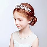 Nument(TM) Pearl Rhinestones Crystal Wedding Party Tiara Bridal Headband Pageant Princess Crown Tiara Color Silver For Children Girl(Silver A) (Silver A)
