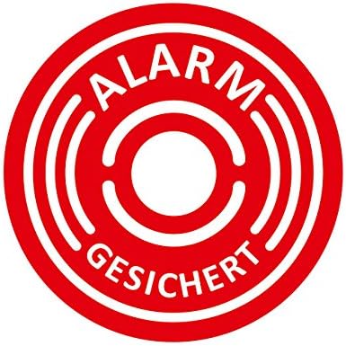 Set of 5 Alarm Secured Sticker I hin461 I Diameter 4 cm I Warning Building - Image 3