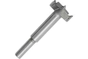 Meichoon Forstner Auger Drill Bit 40mm Woodworking Boring Hole Saw Punching Bit Wood Slabs Flat Wing Drilling Carbide Tip Round Shank Cutting for Hinge Plywood CNC Tool