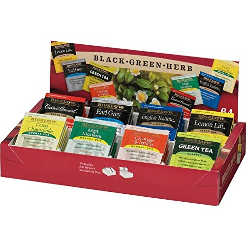 Bigelow Tea Company Products Tea Tray Pack, 8 Assorted Teas, 64/BX