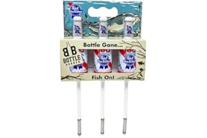 Southern Bell Brands Pabst Blue Ribbon Beer Bottle Fishing Bobbers - Weighted Slip Float Set for Bass Trout Catfish - Premium Novelty Fishing Gift - American Made