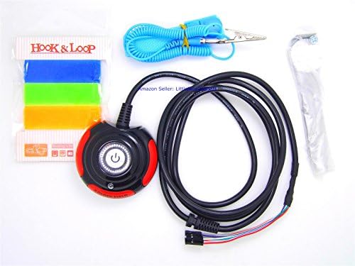Nice 172cm Desktop Computer Case Power Button Reset Switch HDD LEDs with Antistatic Strap and Cables Binder Kit