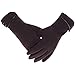 Woogwin Womens Lady Winter Warm Gloves Touch Screen Phone Windproof Lined Thick Gloves (Brown)