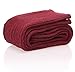 Velice Womens Winter Knit Wool Over the Knee Socks Leg Warmer Thigh High Socks (Wine red)