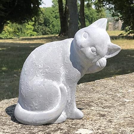 L Originale Deco Chat Deco Jardin En Ciment Animaux Statue Deco Jardin 23 Cm X Cm X 12 Cm Amazon Fr Cuisine Maison