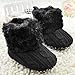 Voberry Baby Premium Soft Sole Anti-Slip Warm Winter Infant Prewalker Toddler Button Snow Boots (0-6months(11CM), Black)