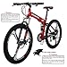 Kingttu KTG6 Mountain Bike 26 Inches 3 Spoke Wheels Dual Suspension Folding Bike 21 Speed MTB Redthumb 4