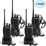 Greaval Rechargeable Walkie Talkies 4 Pack Long Range 2 Way Radio Handheld 16-CH Two Way Radios (Pack of 4)