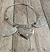 A Piece Of My Heart Lives In Heaven Charm Bracelet With Wings Grief Loss of Mother, Father, Son, Daughter, Friend, Grandmother, Grandfather