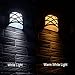 [Warm Light] Solar Light for Wall, Porch, Garden, Fence, Path; Sun Powered Outdoor Patio Deck Yard lamp, Dusk to Dawn Sensor