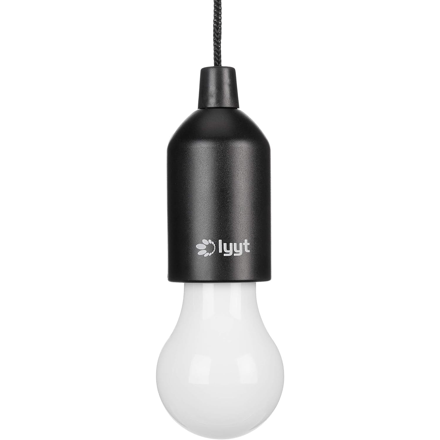 Lyyt Portable LED Pull Light with Adjustable Cord, Ideal for Indoor and Sheltered Outdoor Use, Battery-Powered with Super Bright 60 Lumens Output Cool White