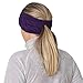 TrailHeads Ponytail Headband | Cable Knit Winter Ear Warmers | Fleece Ear Band for Women - purple