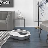 Vivo Technologies Large Open Cat Litter Tray with Raised Rim 57.5 x 44 x 19 cm view 3