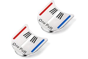 STONCEL 2PC Golf Putting Alignment Tool Ball Marker Metal Magnetic Hat Clip Golf Ball Marker (2)
