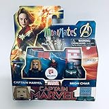 DIAMOND SELECT TOYS Minimates Captain Marvel - Captain Marvel & Bron Char Exclusive Minifigues