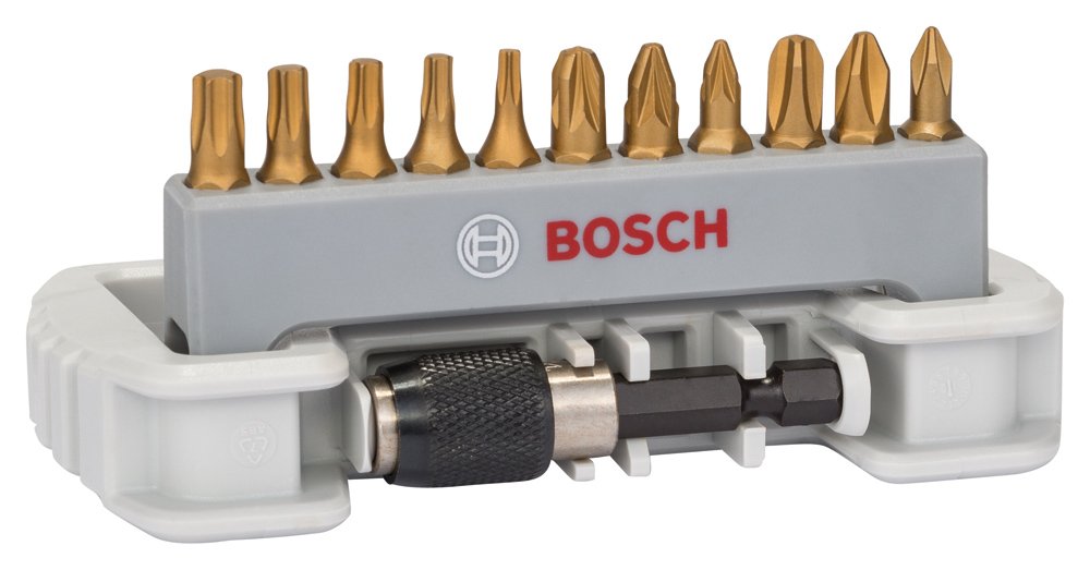 Bosch 2608522126 Screwdriver Bit Set includes Bit Holder (11-Piece)