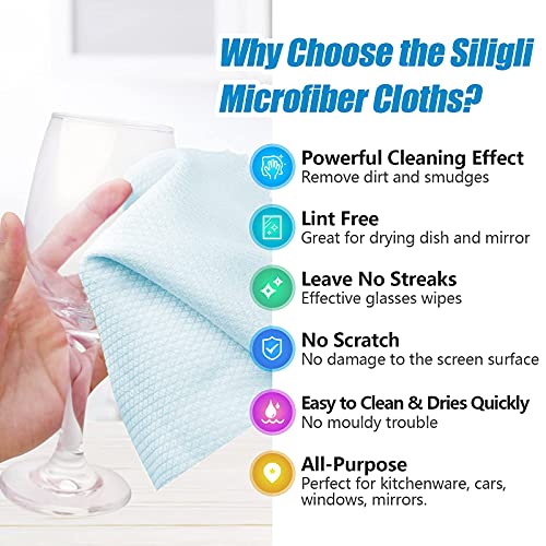 Microfiber Cloth Nanoscale StreakFree Cleaning Cloths Reusable Kitchen