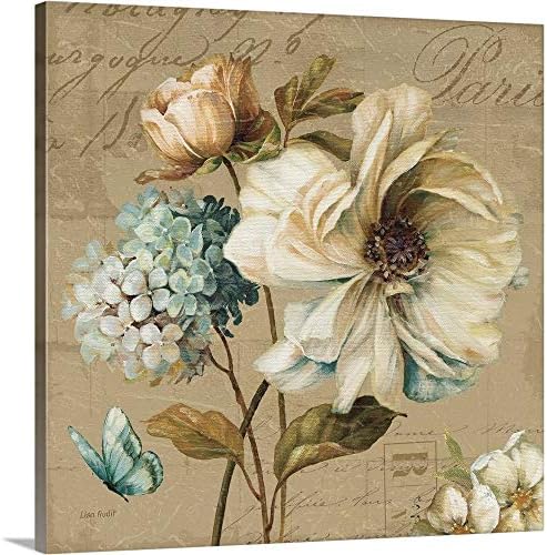 Marche De Fleurs Blue Ii Canvas Wall Art Print 30"X30"X125"