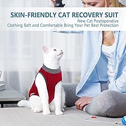 SUNFURA Cat Recovery Suit for Abdominal Wounds Spay