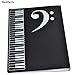Music Themed Folder Music folder storage Holder,A4 Size Folder,40 Pockets,Treble Clef Folder (Black)