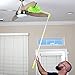 Homiom Microfiber Ceiling Fan Duster and Cleaner, with Long extendable for high Ceiling,1 Pack, 54 inches - with Bendable Extension, Perfect dusters for Cleaning Bright Green