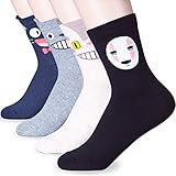 Mascot Anime Character Crew Socks (Onesize, 4 Pairs)