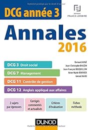 DCG année 3, annales 2016