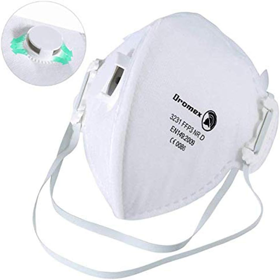 4pcs N99 Disposable Face Masks - Flat Fold FFP3 Mask Respirator with Valve Breathable for Blocking Dust, Pollen, Bacteria, Allergen