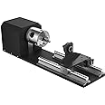 OMTech Rotary Cutter and Engraver Attachment with 3-Jaw Chuck and 2-Phase Stepper Motor for 50W 60W 80W 100W 130W CO2 Laser Engraving Machines Rotary Tool Accessory Kit for Wood and More