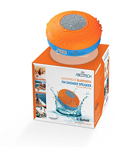 Bluetooth-Shower-Speaker--FM-RADIO--Water-Resistant--Wireless-and-Hands-Free-speaker-phone-with-Suction-Cup--Auto-Pairing-Feature--Compatible-with-all-Bluetooth-devices