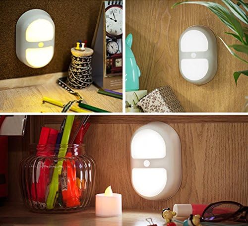 Avtion LED Night Light With Sensor, Smart Nightlight for Kids Baby Room, Battery Powered, Wall Path Light Perfect for Bathrooms, Basement, Hallway, Laundry Room, Stairwells, Path (Mode 2)