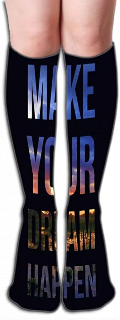 Chaussettes Hautes Pour Homme Et Femme Pour Sports De Plein Air Avec Citation De Motivation Pour