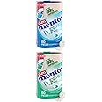 Mentos Pure Fresh Sugar-Free Chewing Gum with Xylitol, Fresh Mint, in a recyclable 90% Paperboard Bottle, 80 Piece + Mentos Pure Fresh Gum Paperboard 80pc Bottle - Spearmint