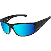 WISTON XL Z87 Wrap Around Sunglasses for Big Heads Men Women,Super Dark TR90 Ultralight UV400 Protective Safety W8707