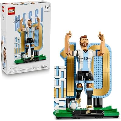 Editions Lionel Messi – Leggenda del Calcio Giocattolo - Kit Modellismo con Action Figure 3D da Esposizione - Decorazione Cameretta - Regalo per Bambini e Bambine da 12 Anni e Fan Adulti - 43015