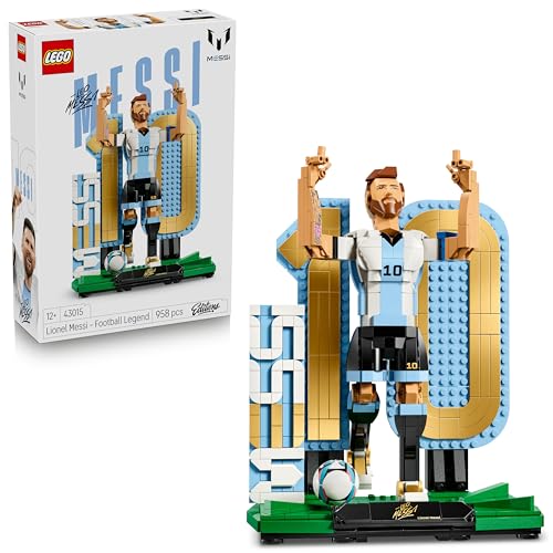 Editions Lionel Messi: Leyenda del Fútbol de Juguete - Maqueta 3D de Figura del Futbolista con 2 Poses - Decoración de la Habitación - Regalo de Fútbol para Niños y Niñas de 12+ Años - 43015